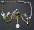 NECKLACE LARGE METAL MANY DESIGNS BRASS & SILVER TONED