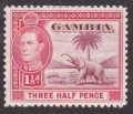 Gambia SG152 KGVI 1938 1.5d Brown Lake & Carmine M/M