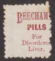 New Zealand 1891 6d Underprint Beecham Pills